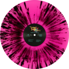 "'Mind Dungeon' pink with black splatter." The most common and well known variant of the vinyl. Exclusive to The Yetee.