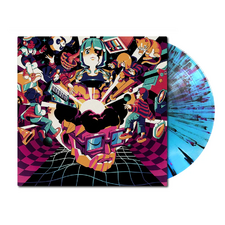 "Light Blue w/ Black & Pink Splatter." Exclusive to Black Screen Records.